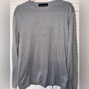 Thom Sweeney Merino Wool Extrafine Crew Neck Gray LongSleeve Sweater M